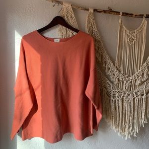 J Jill Oversized Boatneck Cotton Sweater